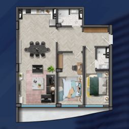 3 otaqlı/studiya- 143.9 m²